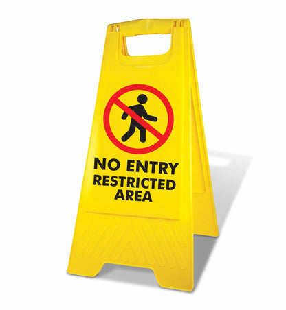 Yellow A - Frame - No Entry Restricted Area - New Signs