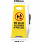 Yellow A - Frame - No Glass Allowed In Pool Area - New Signs