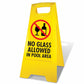 Yellow A - Frame - No Glass Allowed In Pool Area - New Signs