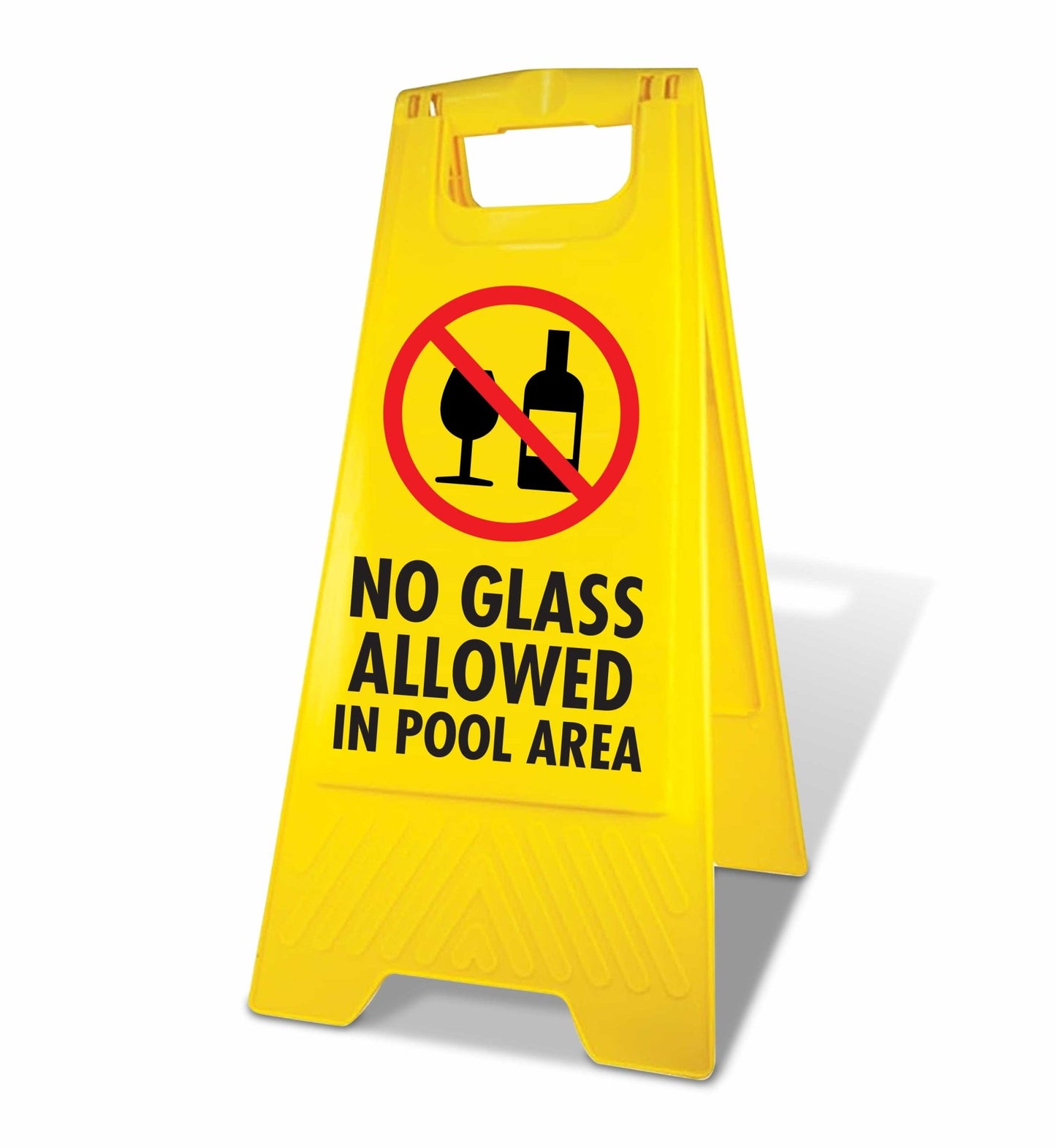 Yellow A - Frame - No Glass Allowed In Pool Area - New Signs