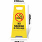 Yellow A - Frame - No Smoking In Pool Area - New Signs