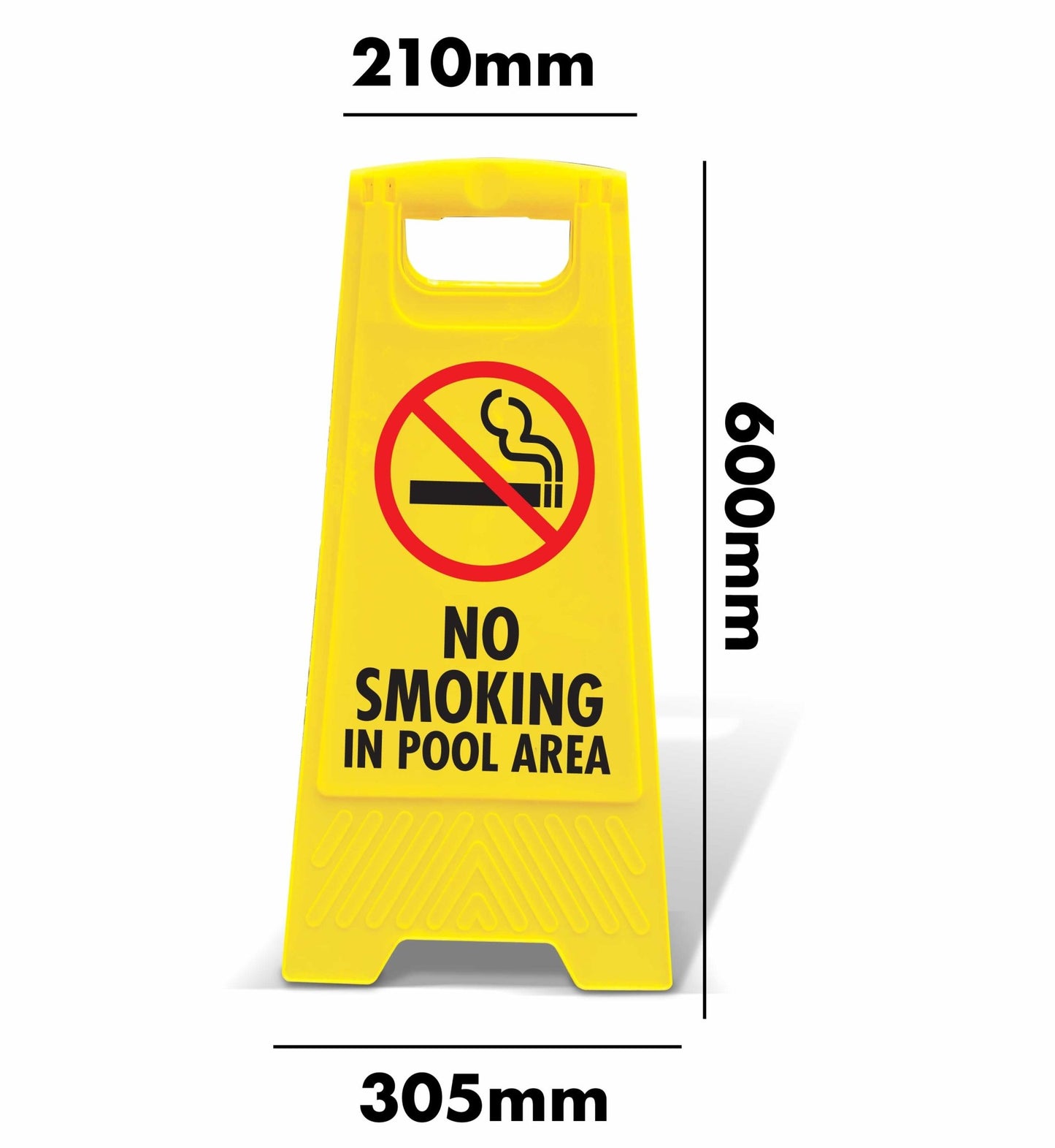 Yellow A - Frame - No Smoking In Pool Area - New Signs