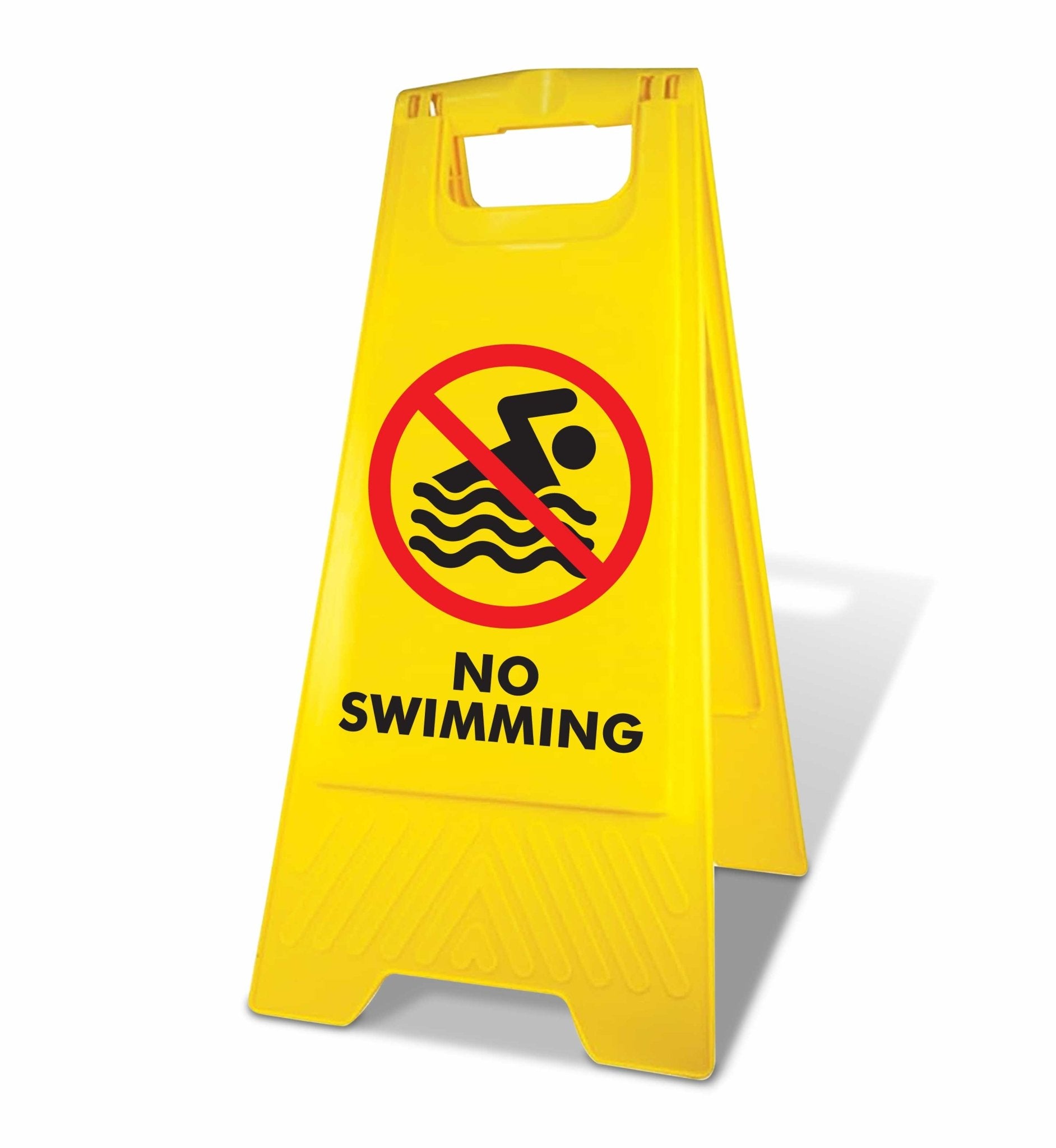 Yellow A - Frame - No Swimming - New Signs