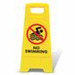 Yellow A - Frame - No Swimming - New Signs