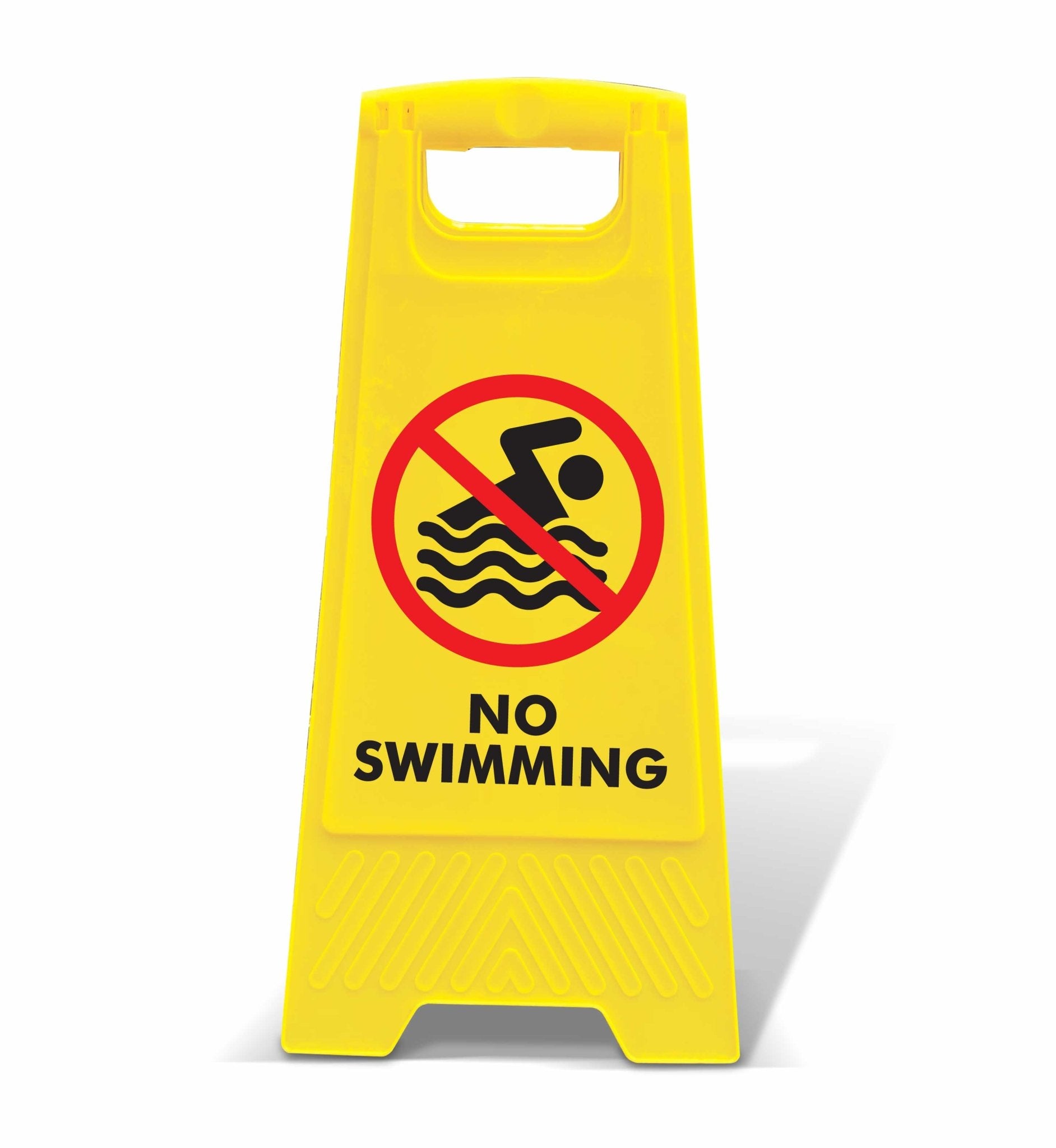 Yellow A - Frame - No Swimming - New Signs