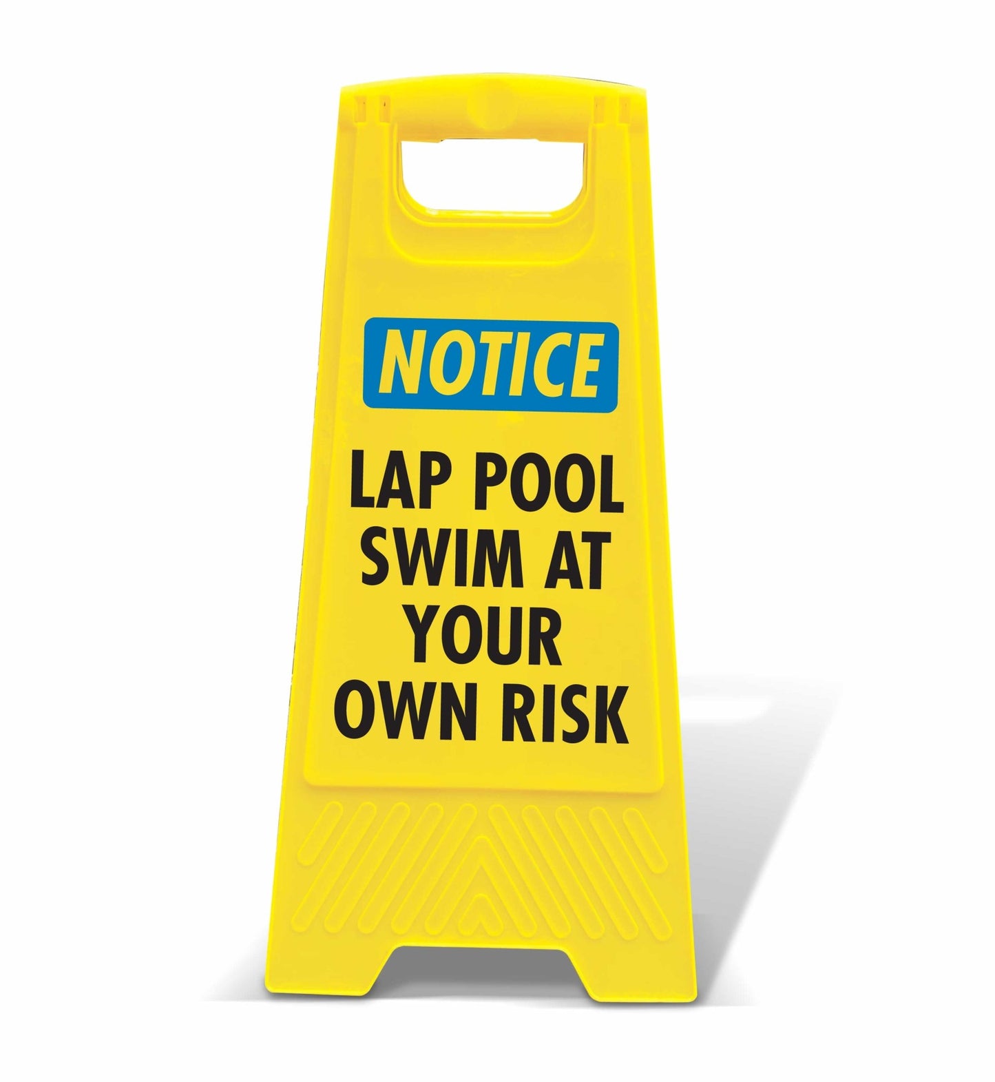 Yellow A - Frame - Notice Lap Pool - New Signs