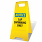 Yellow A - Frame - Notice Lap Swimming Only - New Signs