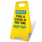 Yellow A - Frame - Notice Pool Is Closed At This Time Keep Out - New Signs