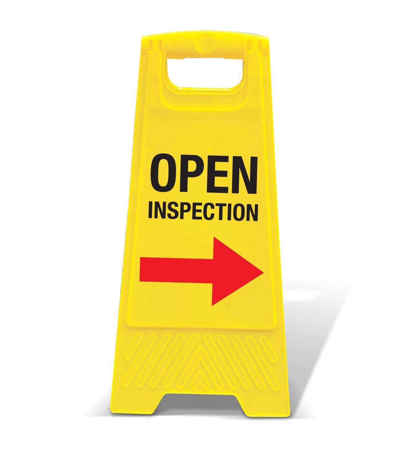Yellow A - Frame - Open Inspection Right Arrow - New Signs