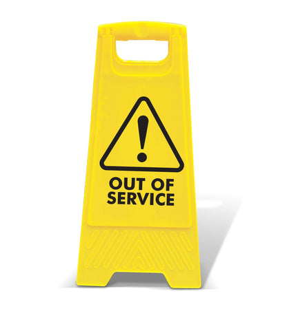Yellow A - Frame - Out Of Service - New Signs