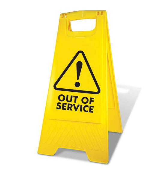 Yellow A - Frame - Out Of Service - New Signs