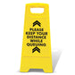 Yellow A - Frame - Please Keep Your Distance While Queuing - New Signs