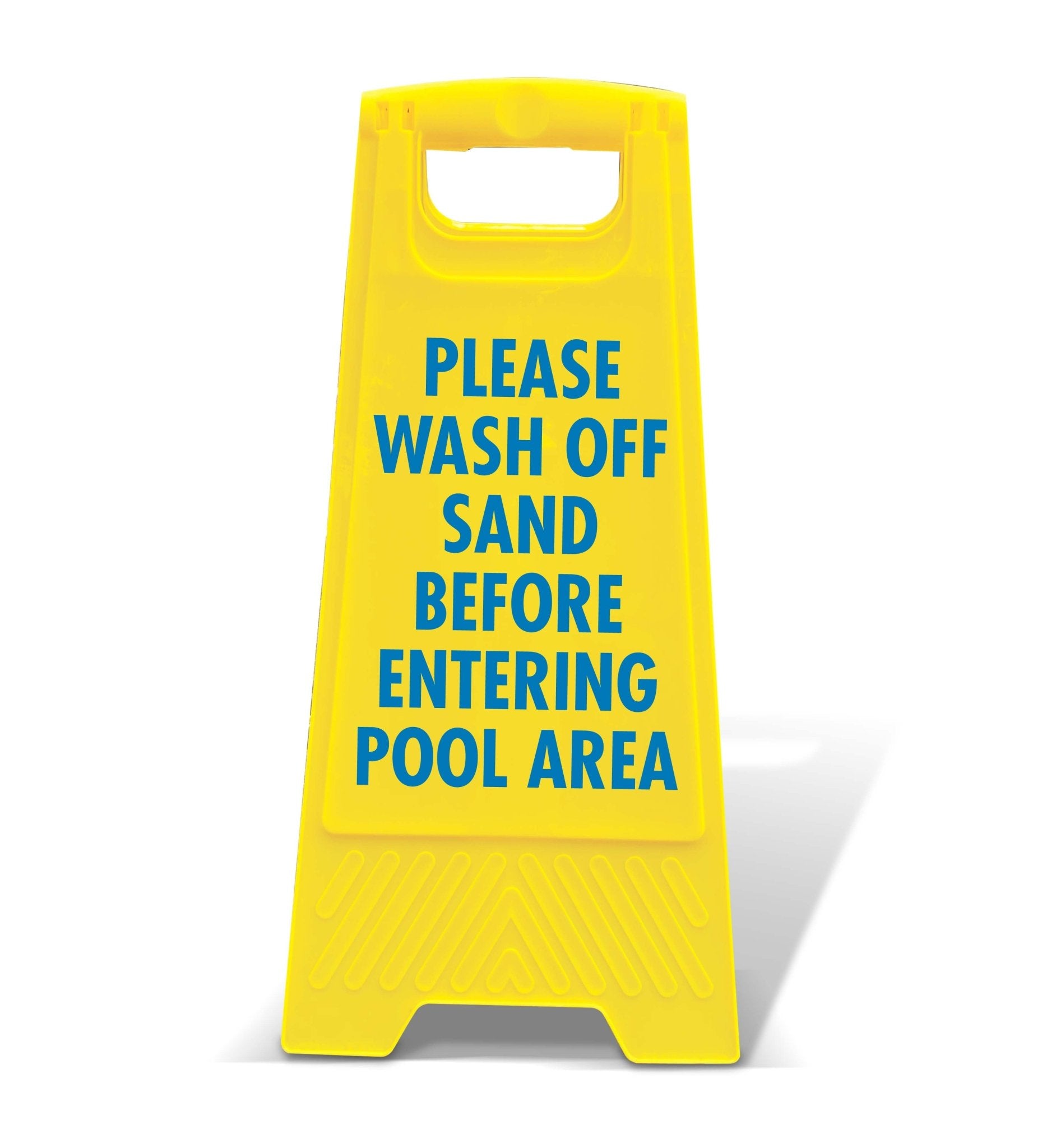 Yellow A - Frame - Please Wash Off Sand - New Signs