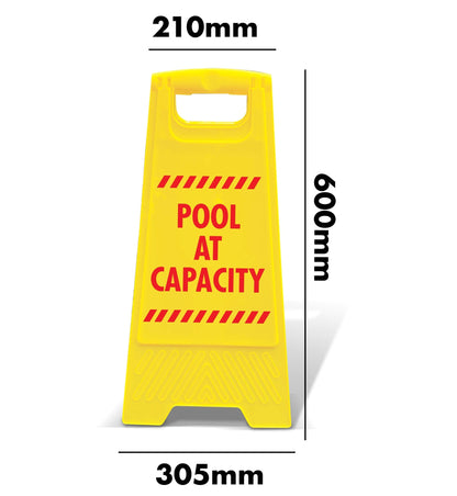 Yellow A - Frame - Pool At Capacity - New Signs
