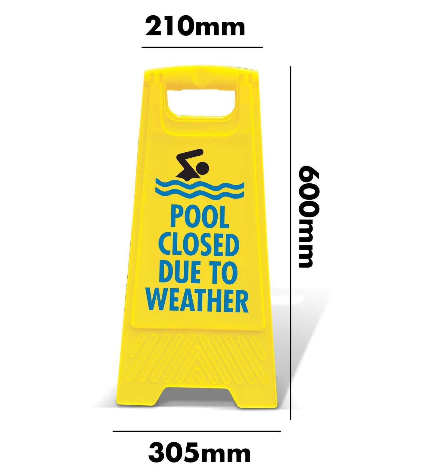 Yellow A - Frame - Pool Closed Due To Weather - New Signs