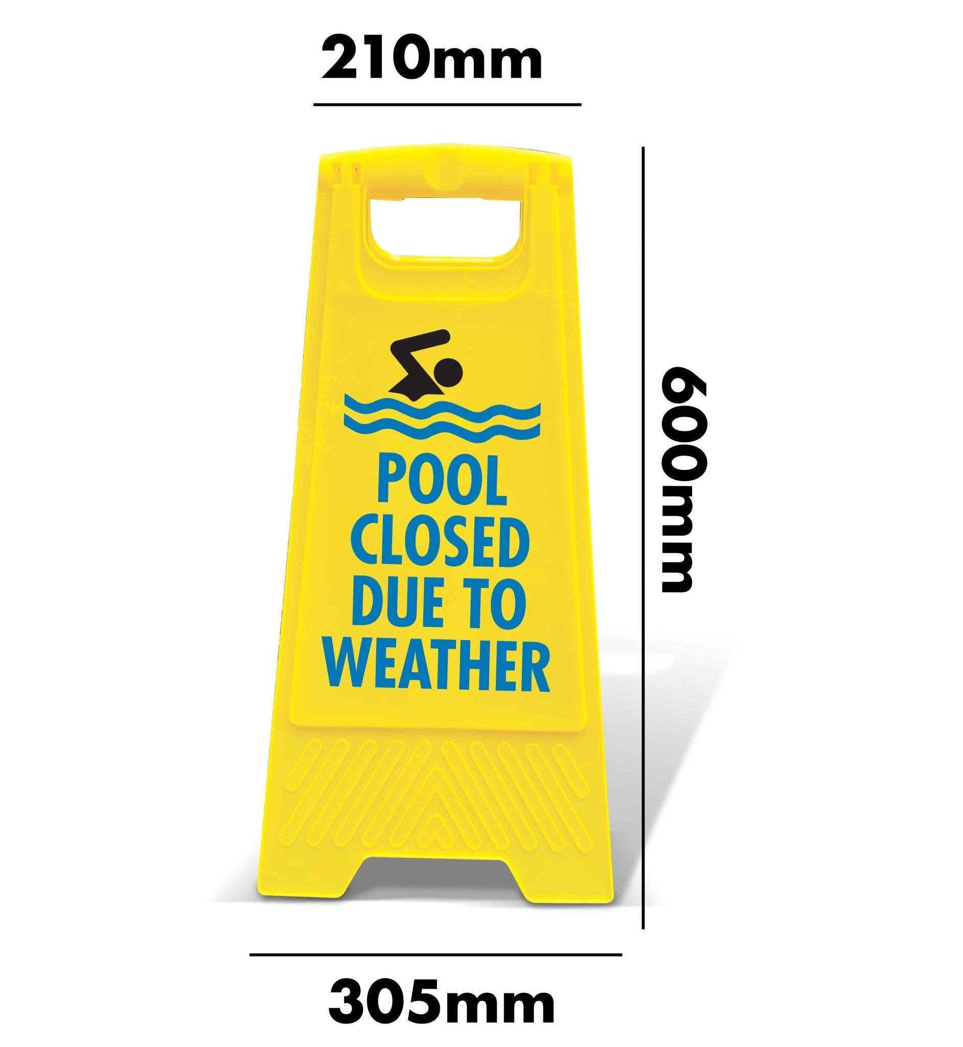 Yellow A - Frame - Pool Closed Due To Weather - New Signs