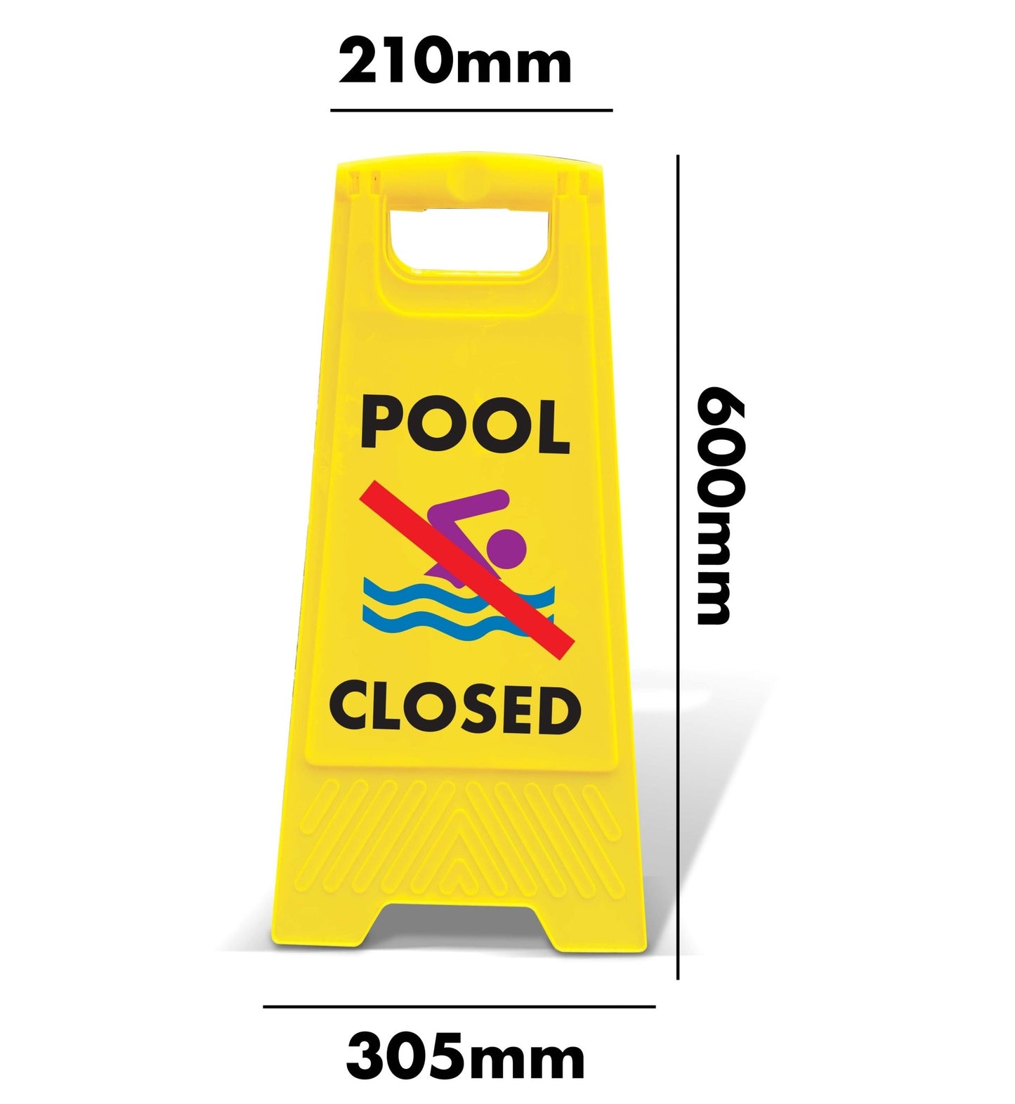 Yellow A - Frame - Pool Closed Symbol - New Signs