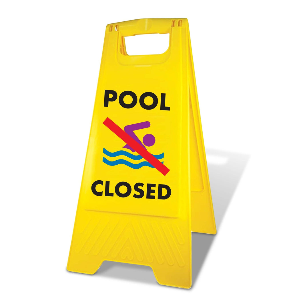 Yellow A-Frame - Pool Closed Symbol – New Signs
