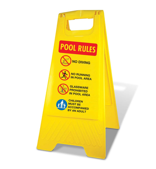 Yellow A - Frame - Pool Rules 1 - New Signs