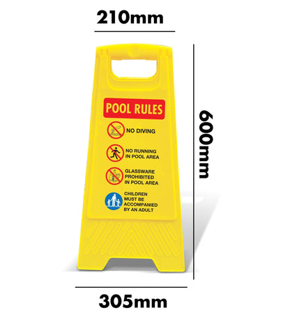 Yellow A - Frame - Pool Rules 1 - New Signs