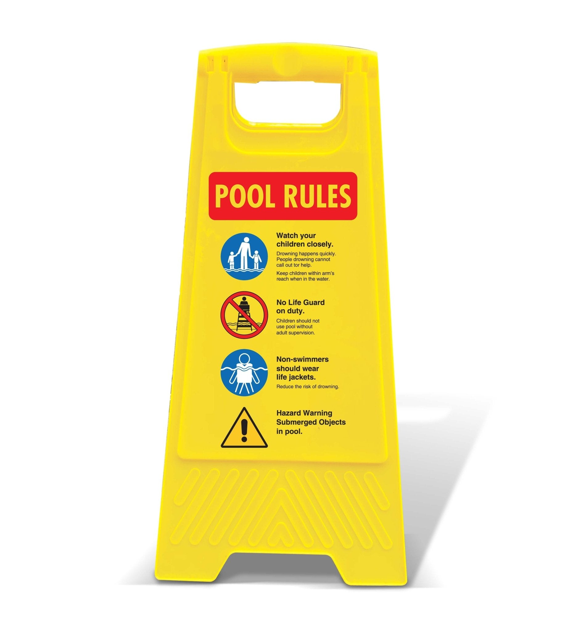 Yellow A - Frame - Pool Rules 2 - New Signs
