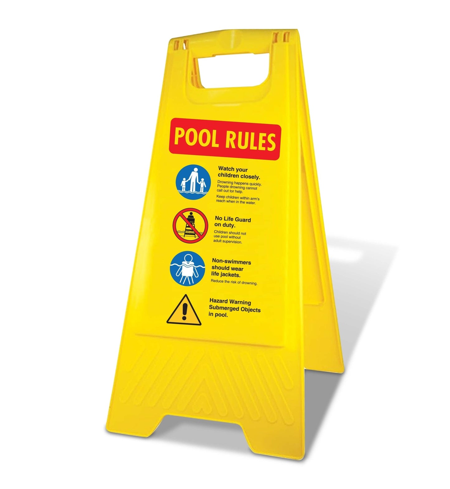 Yellow A - Frame - Pool Rules 2 - New Signs