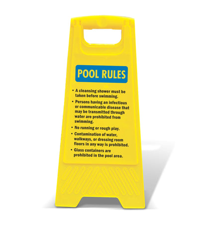 Yellow A - Frame - Pool Rules 3 - New Signs