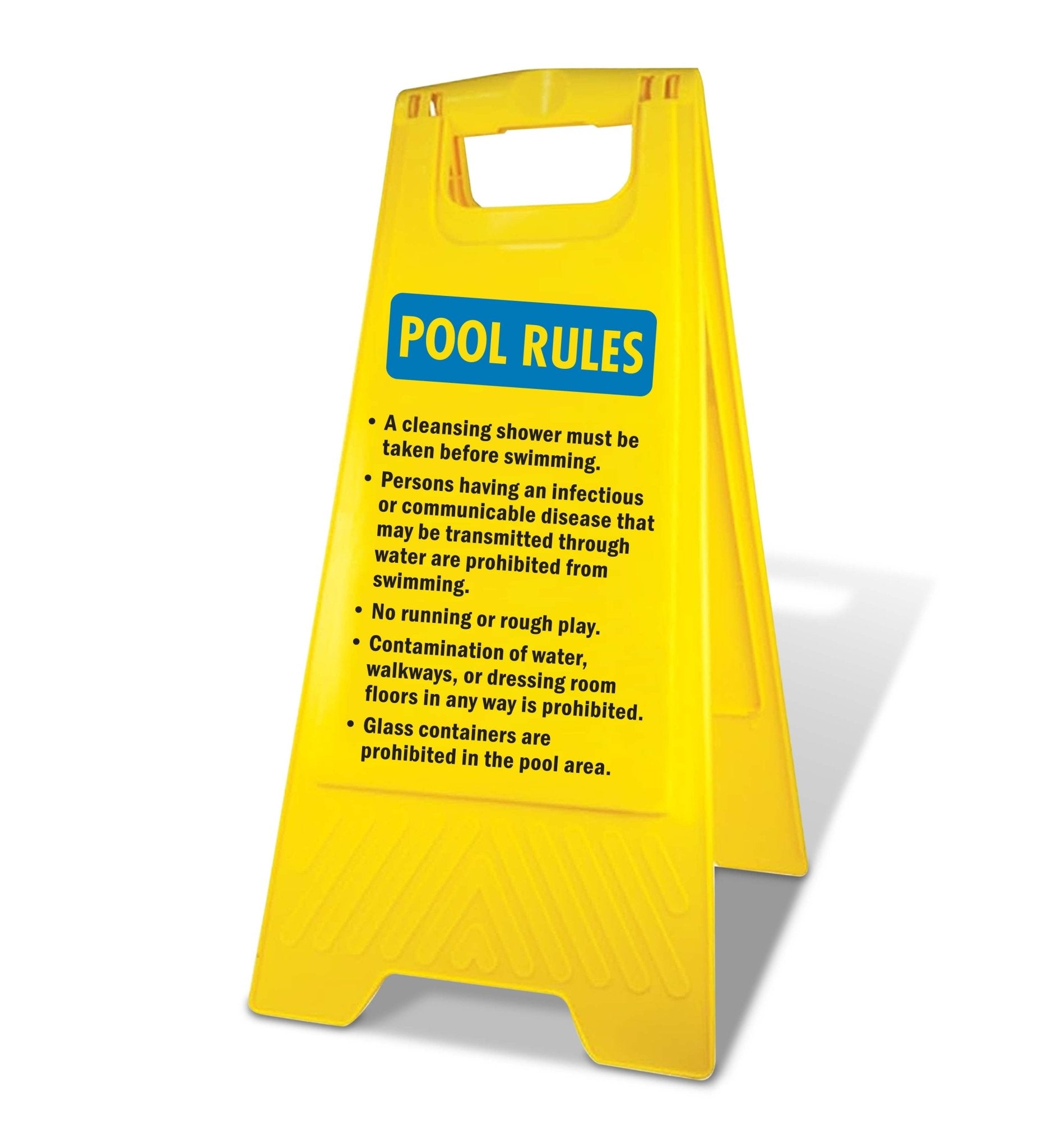 Yellow A - Frame - Pool Rules 3 - New Signs
