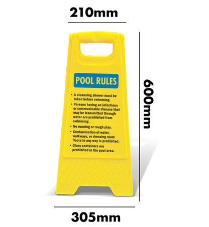 Yellow A - Frame - Pool Rules 3 - New Signs