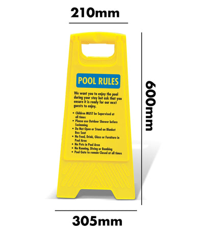 Yellow A - Frame - Pool Rules 4 - New Signs