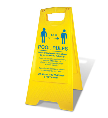 Yellow A - Frame - Pool Rules 5 - New Signs