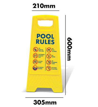 Yellow A - Frame - Pool Rules 6 - New Signs