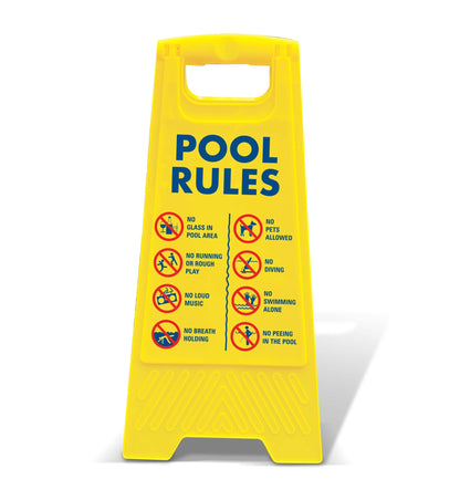 Yellow A - Frame - Pool Rules 6 - New Signs