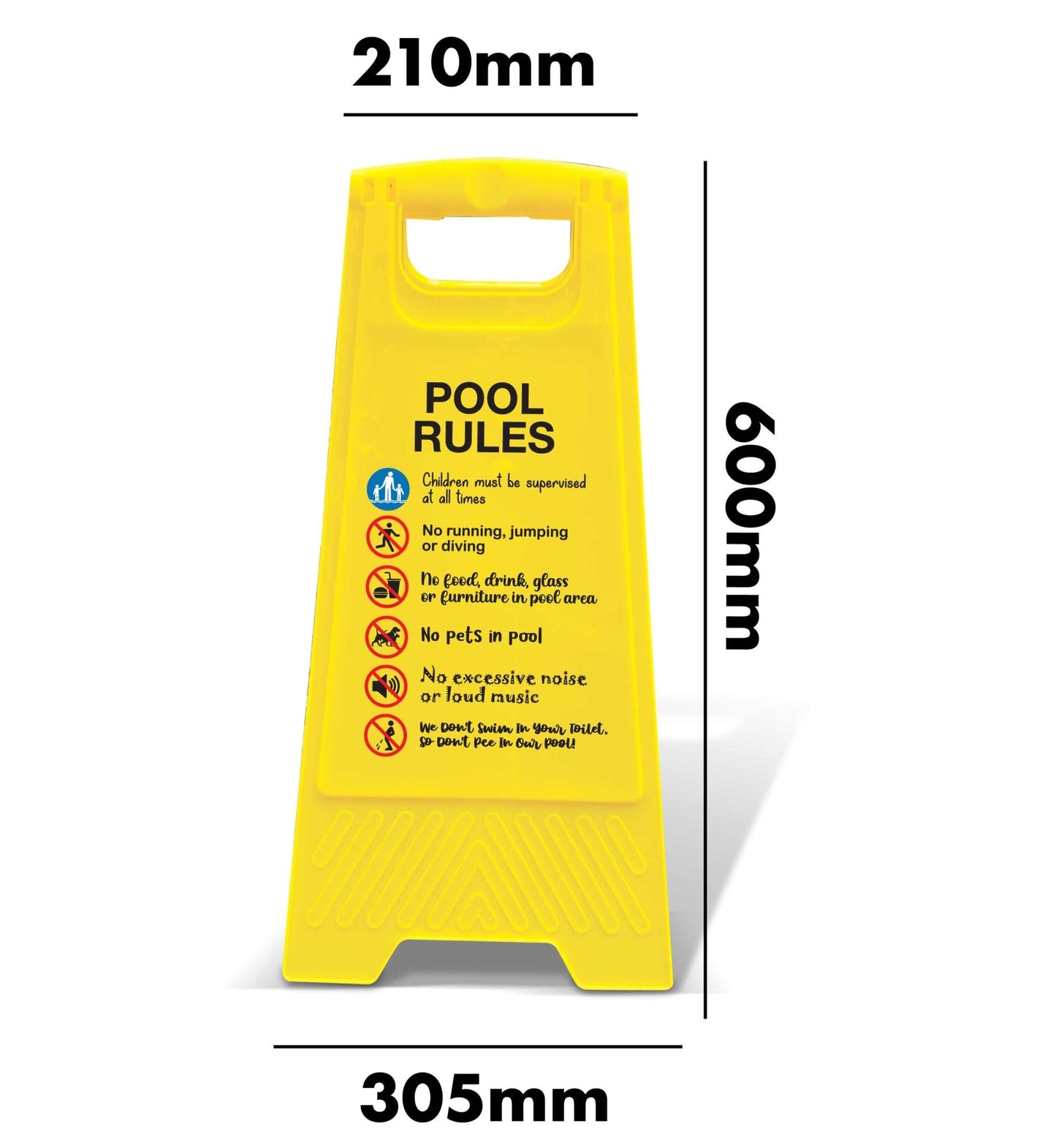 Yellow A - Frame - Pool Rules 7 - New Signs