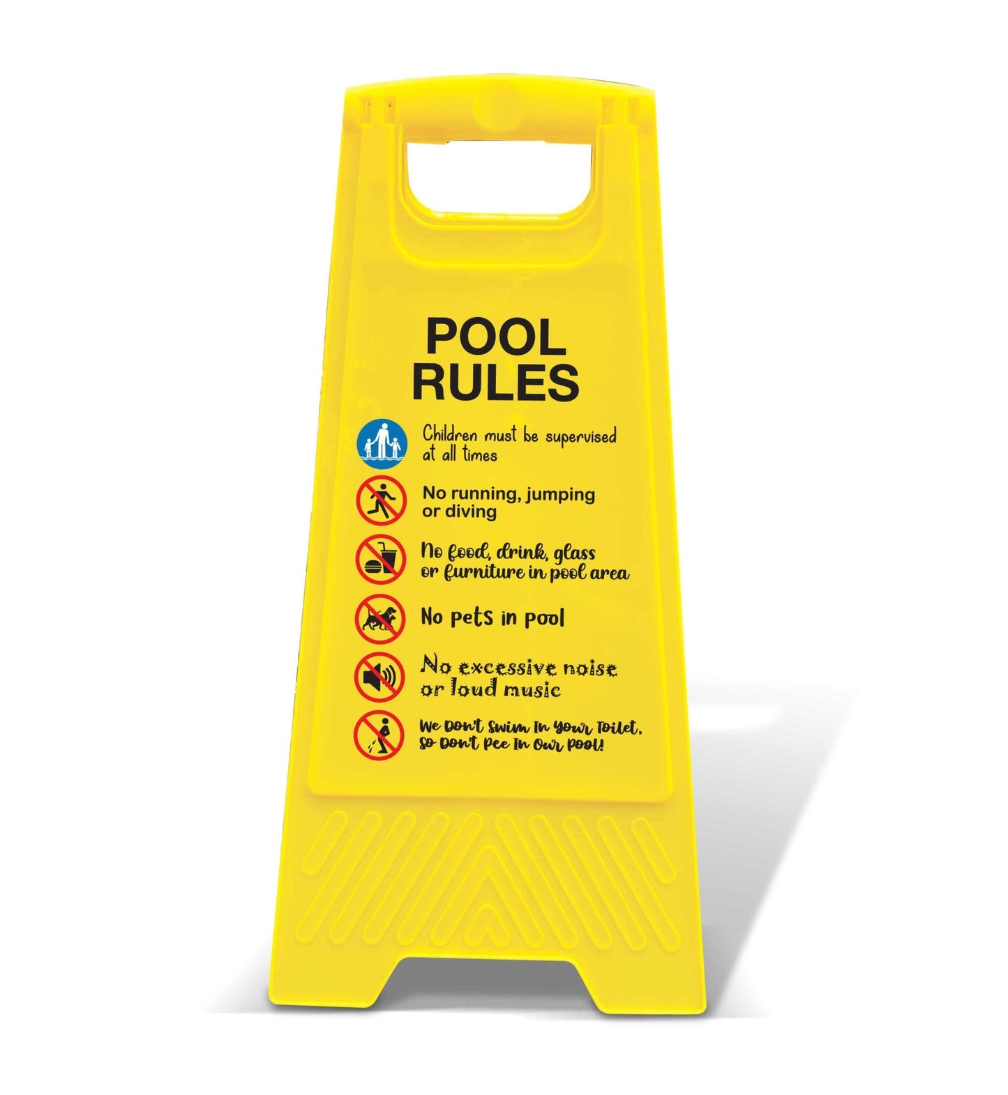 Yellow A - Frame - Pool Rules 7 - New Signs