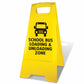 Yellow A - Frame - School Bus Loading & Unloading Zone - New Signs
