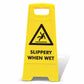 Yellow A - Frame - Slippery When Wet - New Signs