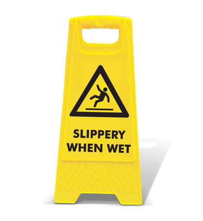 Yellow A - Frame - Slippery When Wet - New Signs