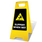 Yellow A - Frame - Slippery When Wet Black - New Signs