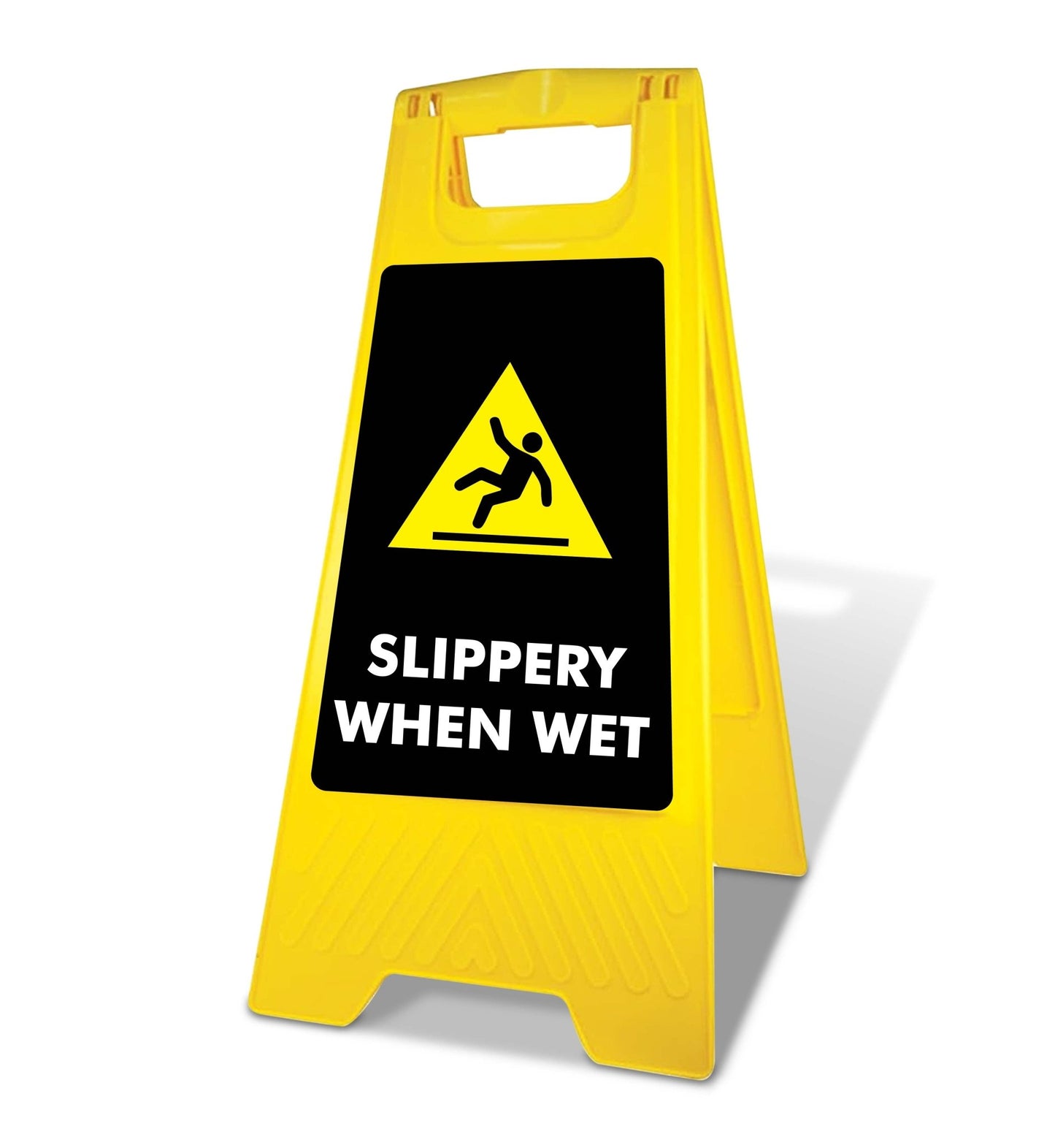 Yellow A - Frame - Slippery When Wet Black - New Signs