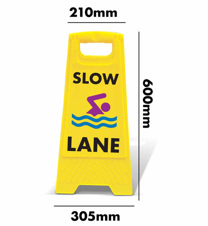 Yellow A - Frame - Slow Lane - New Signs