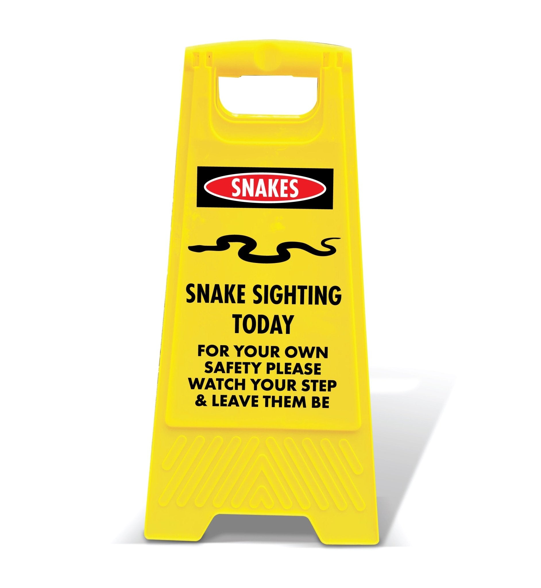 Yellow A-Frame - Snakes Sighting Today – New Signs