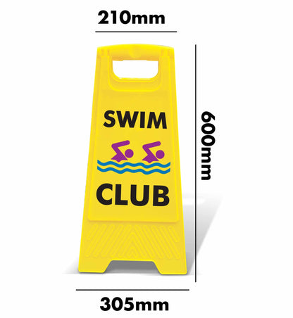 Yellow A - Frame - Swim Club - New Signs