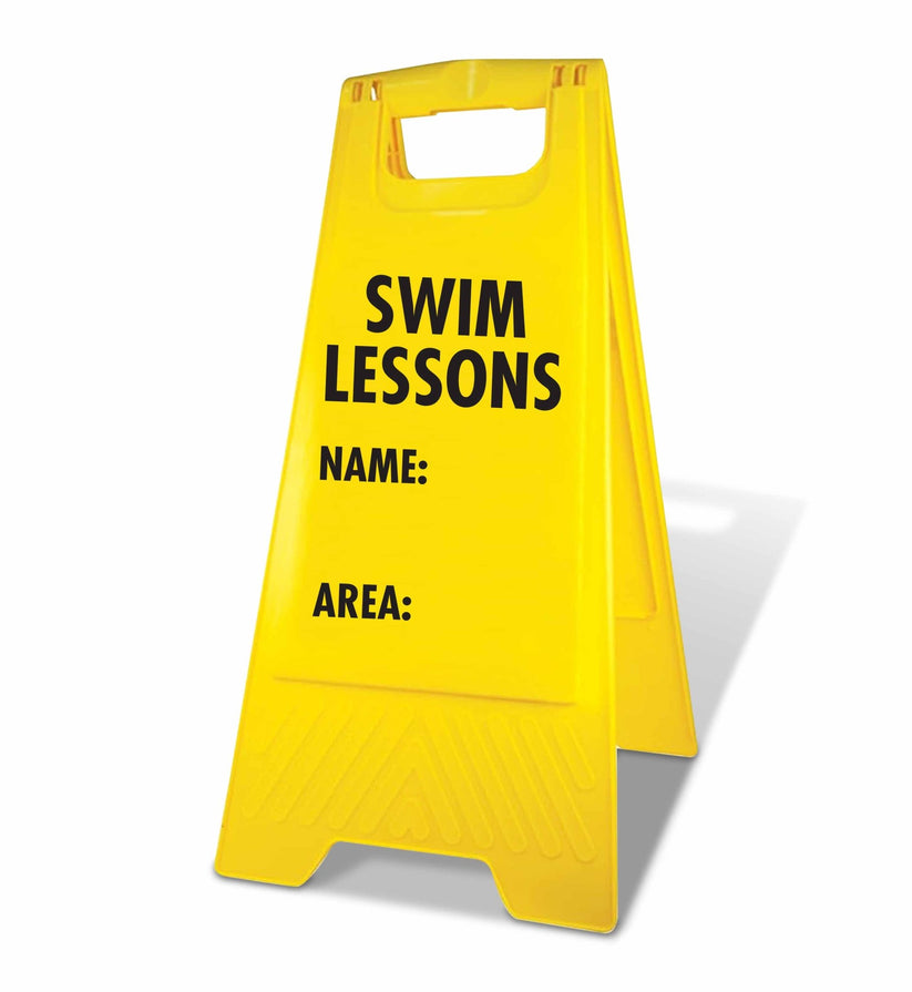 Yellow A-Frame - Swim Lessons Name Area – New Signs