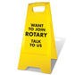 Yellow A - Frame - Want To Join Rotary Talk To Us - New Signs