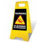 Yellow A - Frame - Warning Cleaning In Progress Black - New Signs