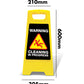 Yellow A - Frame - Warning Cleaning In Progress Black - New Signs