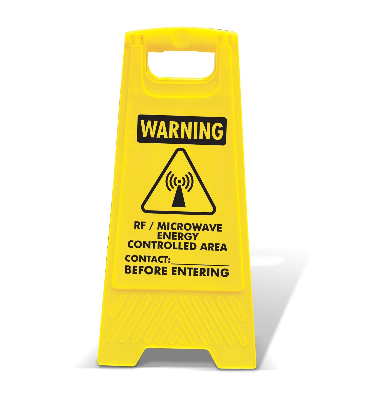 Yellow A - Frame - Warning RF Microwave Energy Controlled Area - New Signs