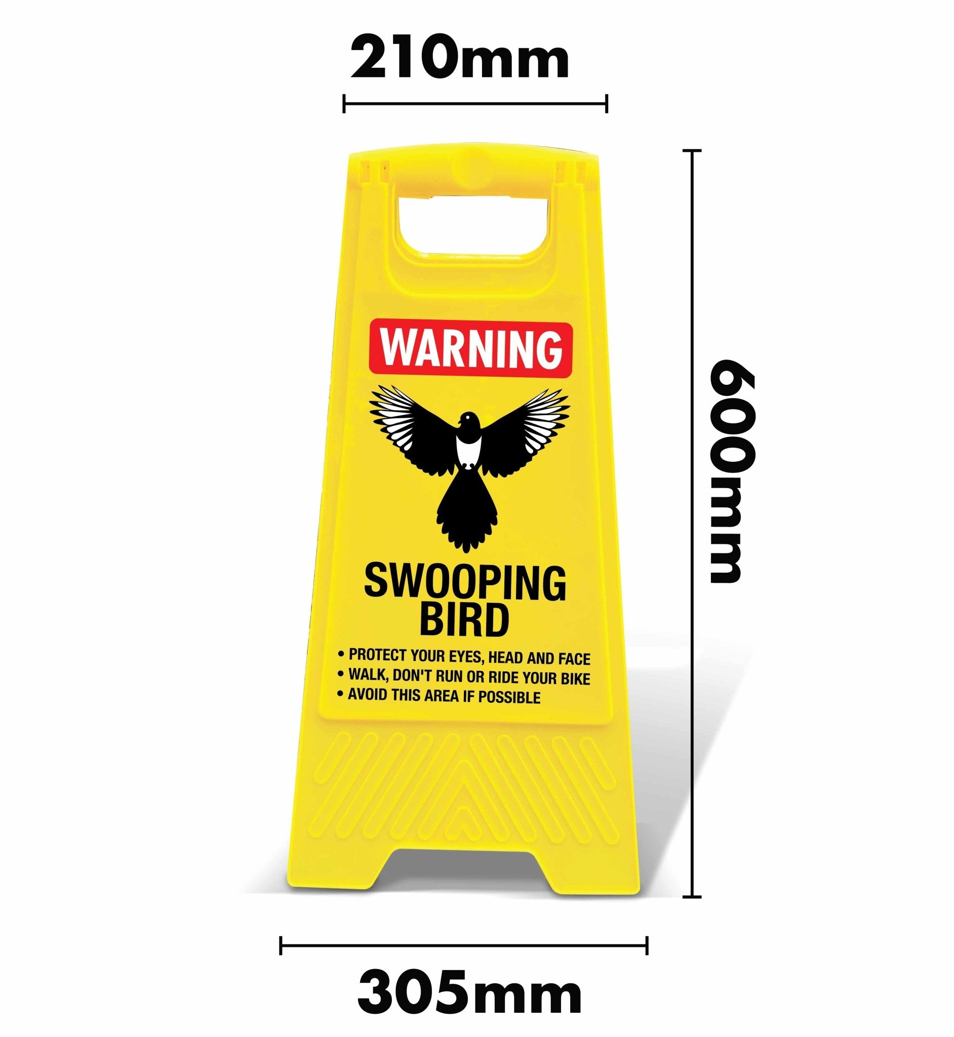 Yellow A - Frame - Warning Swooping Bird - New Signs