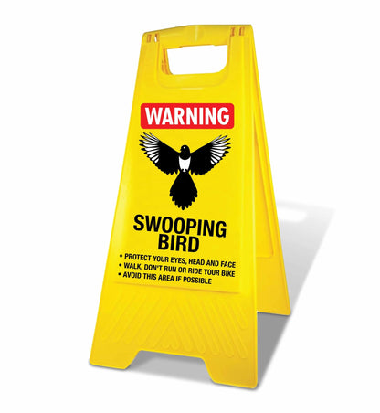 Yellow A - Frame - Warning Swooping Bird - New Signs